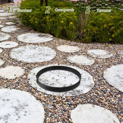 Paver Mold for Concrete Stepping Stones Round Garden Pathway Mold Reusable Plastic DIY Pavement Maker for Outdoor Landscaping and Hardscaping Projects