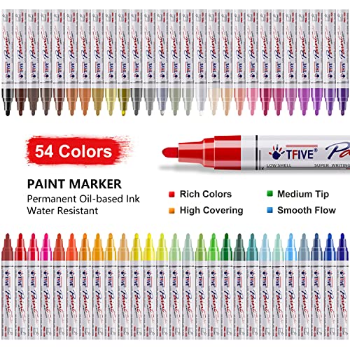 Oil Based Paint Markers 54 Colors (54 Count)