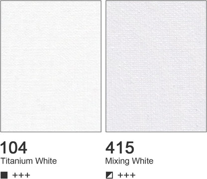 AUREUO White Acrylic Paint Set, 4 Fl Oz / 120ml 2 Tubes Set, Rich Pigment Art Craft Paints for Canvas, Rocks, Wood, Ceramic, Fabric