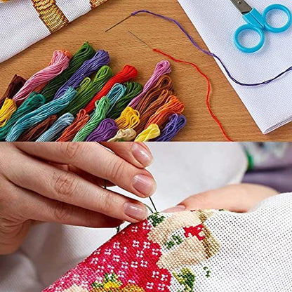 Cross Stitch Stamped Full Embroidery Kits DIY 11CT Cotton Thread Printed DIY Needlepoint Kits Craft Needlework Set Cross