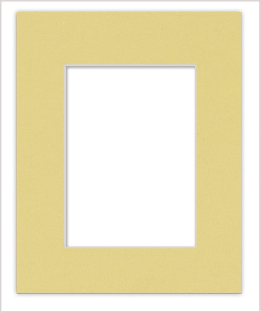 11x14 Mat for 8.5x11 Photo - Precut Soft Yellow Picture Matboard for Frames Measuring 11 x 14 Inches - Bevel Cut to Display Art 8.5 x 11 Inches - Acid Free ONE MAT with Backing Board & Clear Bag
