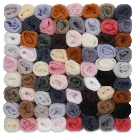 72 Pcs Needle Felting Wool (72 Count)