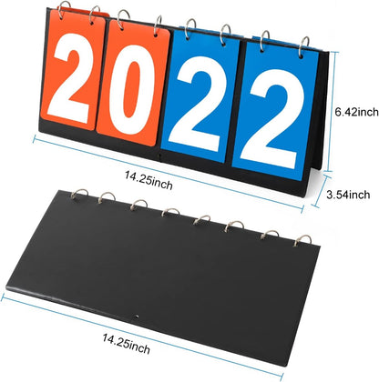 Portable Table Top Scoreboard Flipper, Multi Sports Score Flip Scoreboard Score Keeper
