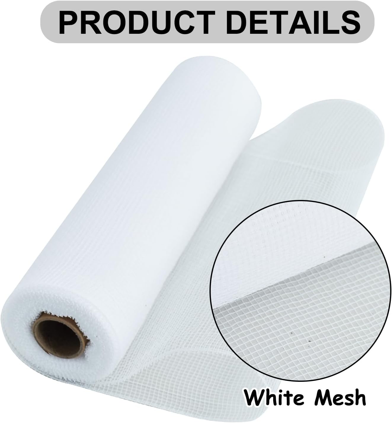TONIFUL 2 Rolls 10 Inch White Decorative Mesh Ribbbon Rolls, Fabric Mesh for Mesh Wreath Supplies, Front Door Wreath Crafts Tree Decor Christmas NewYears Halloween Decoration (10 yds/roll) - Crafty Corner