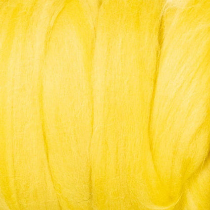 Kondoos Colored Natural Wool roving, 1 lb. Best Wool for Needle Felting, Wet Felting, handcrafts and Spinning. (Yellow Lemon, 1 lb)
