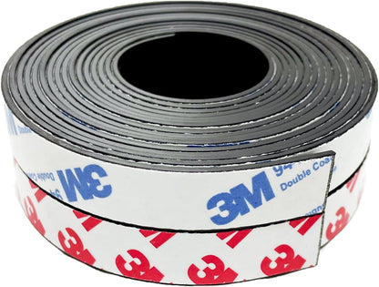 2 Rolls Magnetic Tapes, Flexible Magnet Strips with 3M Adhesive Backing, 10 Feet x 0.5"W Each Roll for DIY, Crafting, and Organizational Projects.