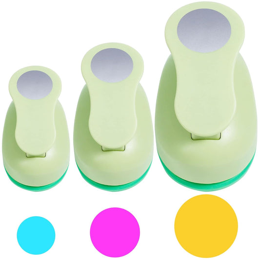 UCEC Circle Punch, 2+1.5+1 Inch Paper Punch, 3 Pcs Paper Punches for Crafting, Round Hole Punch, Circle Cutter for Scrapbook, Cards, DIY Albums Photos - Crafty Corner
