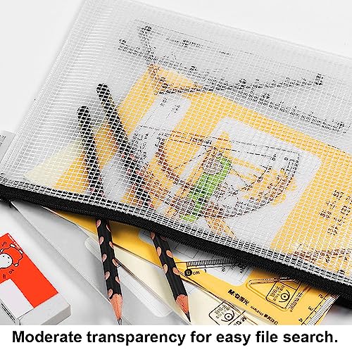 10 Pcs Zipper File Bags (10 Count)