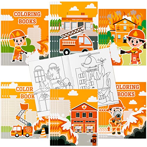 24pcs Fire Truck Coloring Books