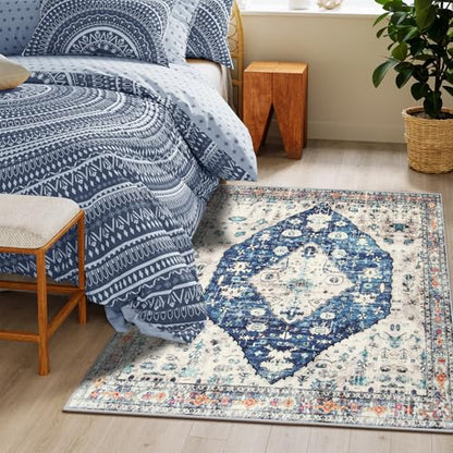 Felice Boho Tribal Square 4x4 Area Rug