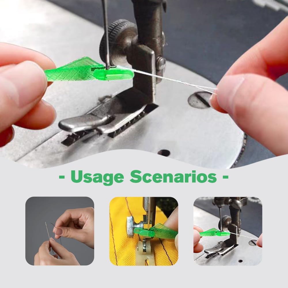 Automatic Sewing Needle Threader, Fish Type Sewing Machine Needle Threader, Simple Hand Sewing Needle Sewing Tool Set for Sewing Supplies (30 pcs)
