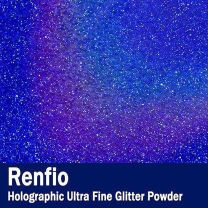 Holographic Ultra Fine Blue Glitter Powder Metallic Resin Glitter