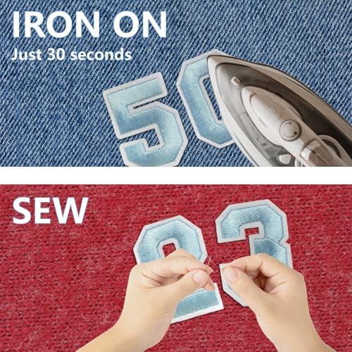 Number Iron On Patches (50 Count)