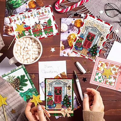 9 Sheets Different Style Winter Christmas Clear Stamps Silicone Transparent Stamps for Card Making Decoration and DIY Scrapbooking