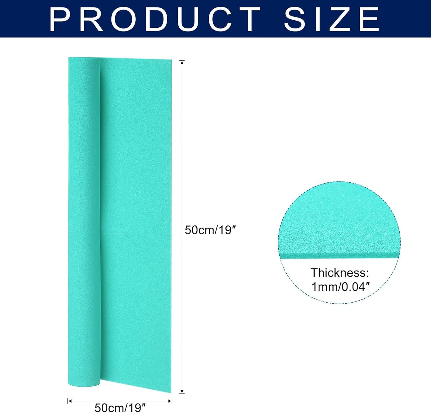 MECCANIXITY Foam Sheets Crafts 19x19 Inch 1mm EVA Craft Foam Paper Foam Sheets for Crafts Projects DIY Cosplay Modeling, Teal Green