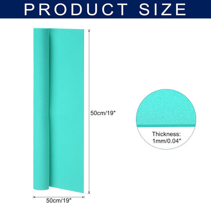 MECCANIXITY Foam Sheets Crafts 19x19 Inch 1mm EVA Craft Foam Paper Foam Sheets for Crafts Projects DIY Cosplay Modeling, Teal Green