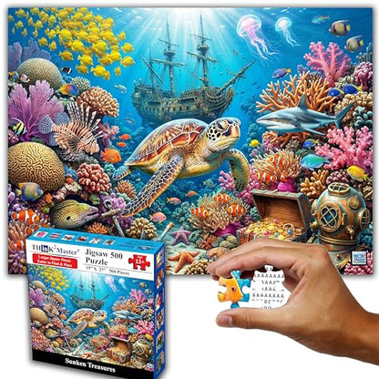 Sunken Treasures 500 Pieces Large Format Jigsaw Puzzle