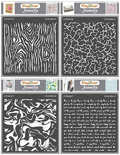 Reusable Pattern Stencils for Painting on Wood (4 Count)