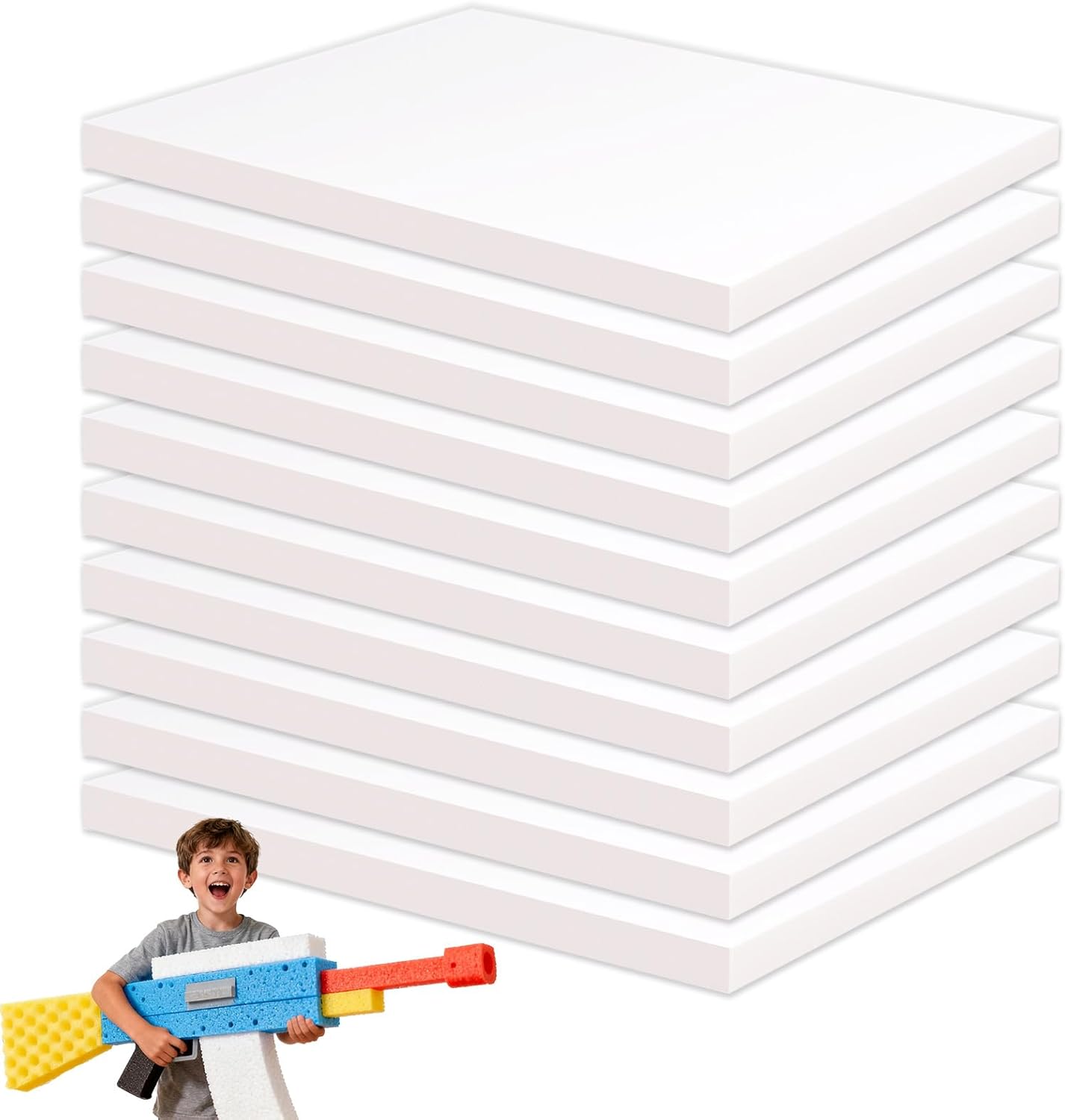 Gvereld High Density XPS Foam Board,10 Pack 11.7x7.8x0.4in Polystyrene Craft Foam Sheets, Rigid and Easy to Shape,DIY Modeling Art Projects, Party Decoration, Cosplay Prop Production, Heat Insulation - Crafty Corner