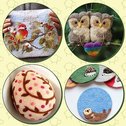 54 Colors Needle Felting Wool (54 Count)