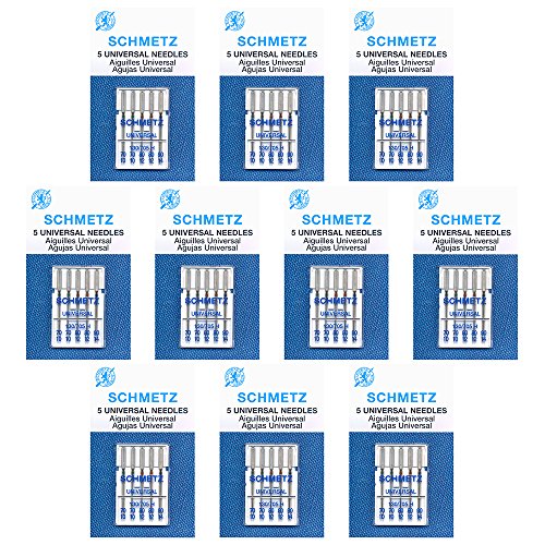 50 Schmetz Universal Sewing Machine Needles (50 Count)