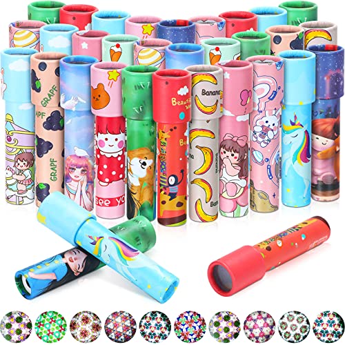 30 Pcs Valentines Day Kaleidoscopes Party Favors Vintage Mini Kaleidoscope Party Favor Educational Toy for Kids Return Gifts School Classroom Prizes Goodie Bag Fillers (30 Count)