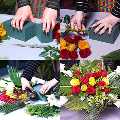 Pack of 8 Dry and Wet Floral Foam Blocks for Fresh and Artificial Flowers (8 Count)