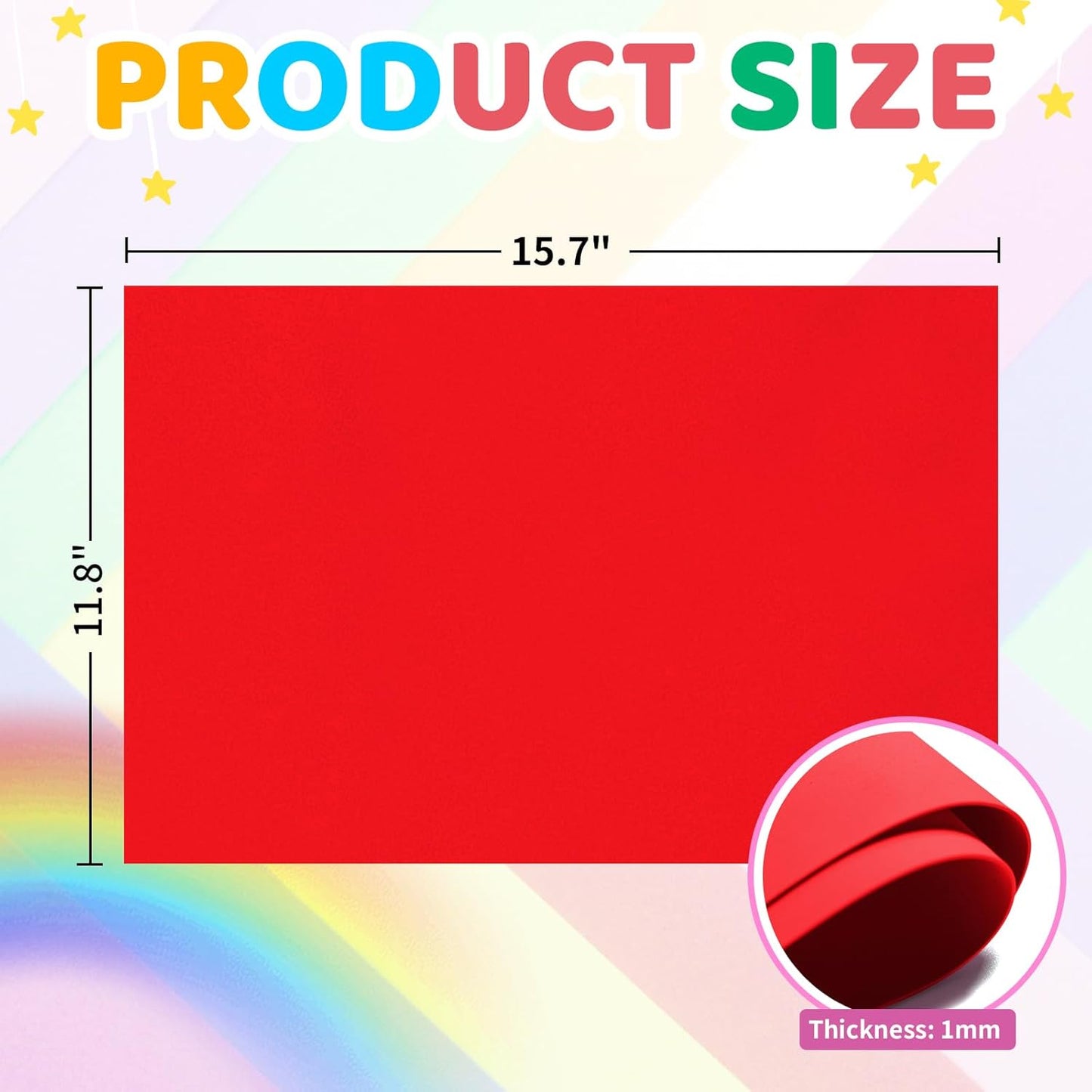 20 PCS EVA Foam Sheets DIY Handcraft Materials 1mm Thick 15.7 x 11.8 Inches Red EVA Foam Papers for Arts and Crafts(Red) - Crafty Corner