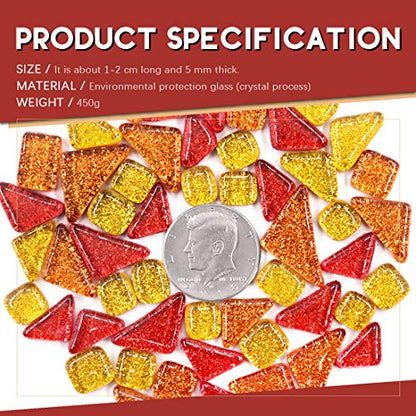 1 Pound Mixed Colors Shine Crystal Series Mosaic Tiles Assortment Kit