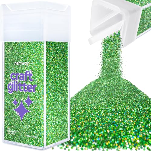 Craft Glitter Shaker Emerald Green Holographic 110g Microfine (3.8 Ounce)