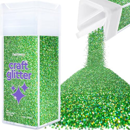 Craft Glitter Shaker Emerald Green Holographic 110g Microfine (3.8 Ounce)
