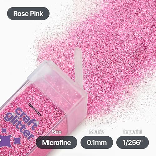 Craft Glitter Shaker Rose Pink 110g Microfine (3.8 Ounce)