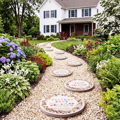12 Kit DIY Stepping Stone Mold 10 Inch for Garden (12 Count)