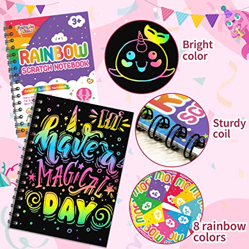 48 Pack Rainbow Scratch Notebook Art Party Favors for Kids (48 Count)
