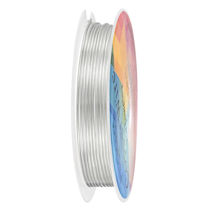 1 mm/18 Gauge Copper Wire for Jewelry Making, 5.2FT Copper Beading Craft Wire for Jewelry/Weaving/DIY Crafting/Planting, Color-Retaining [1.6M, Bright Silver]