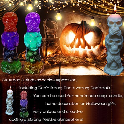Halloween Skull Candle Mold