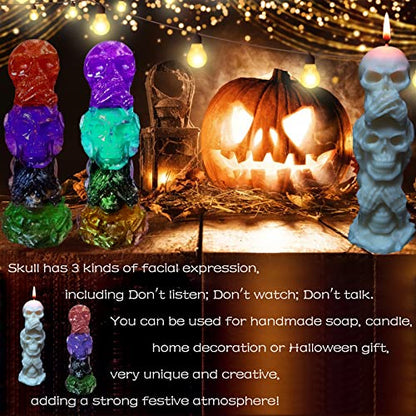 Halloween Skull Candle Mold