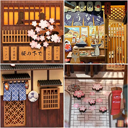 Book Nook Kit DIY Miniature House Japanese Street Diorama