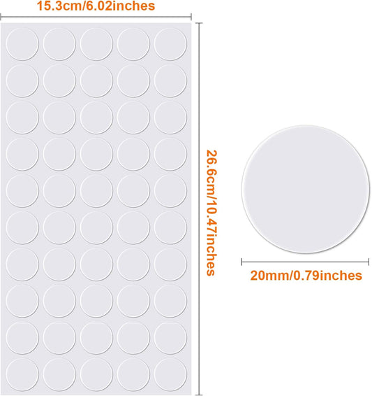 Zonon 500 Pcs Double Sided Adhesive Dots Clear Glue Point Tape Stickers Balloon Glue Round Mini No Traces Adhesive Sticker Dot Sticker for Classroom Decor Craft DIY Office (0.79 Inch/ 20 mm)