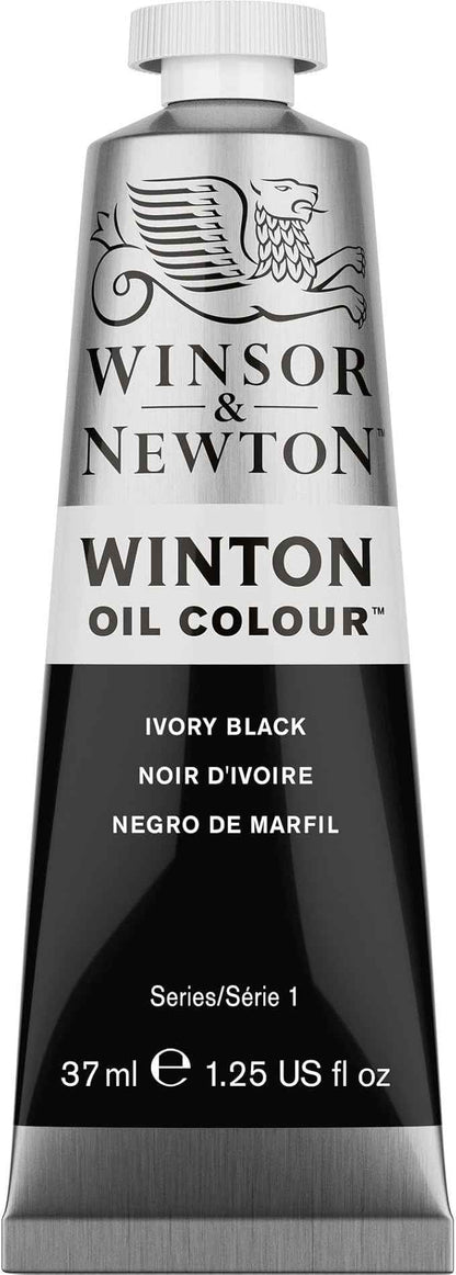 Winsor & Newton Winton Oil Color, 37ml (1.25-oz) Tube, Ivory Black