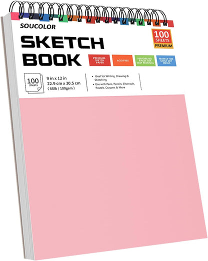 Soucolor 9"x12" Sketch Book 2-Pack: Halloween & Christmas Art Supplies for Kids Ages 5-15, Teens & Adults, Creative Gift Set for Birthdays, School Projects, and All-Season Crafting - Crafty Corner
