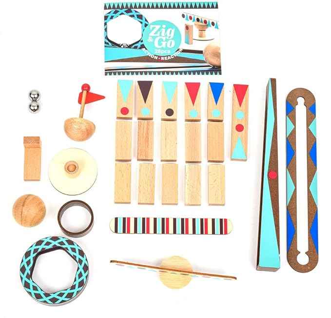 DJECO - Zig & Go 48-Piece Set - Building Intricate Marble Tracks - Stimulates Creative Thinking - Engaging Play for Intellectual Growth - Educational STEM Learning - Ages 8+ Years