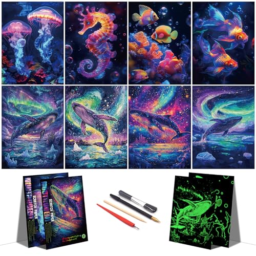 Glow in The Dark Scratch Art for Adults