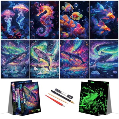 Glow in The Dark Scratch Art for Adults