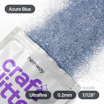 Craft Glitter Azure Blue 100g Ultrafine Glitter (3.5 Ounce)