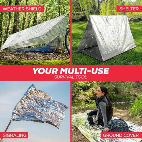 Emergency Blankets for Survival Gear and Equipment x6 (6 Count)