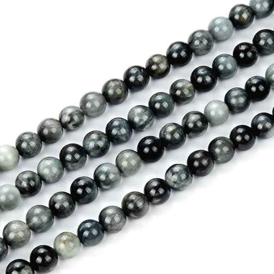70pcs Adabele Natural Eagle Hawk's Eye Quartz Healing Gemstone 10mm Round Loose Beads Gem Stone Spacer for DIY Craft Jewelry Making GE4-10
