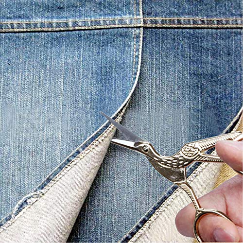 4PCS Vintage Stork Shape Sewing Scissors Stainless Steel Scissors (2 Count)