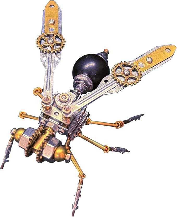 3D Metal Model Kits, Insect Wasp Bug Mechanical Steampunk Sculpture,DIY Projects Metal Building,Arts and Craft Sets,Making Kit,Birthday Gifts, (Mechanical Wasp)