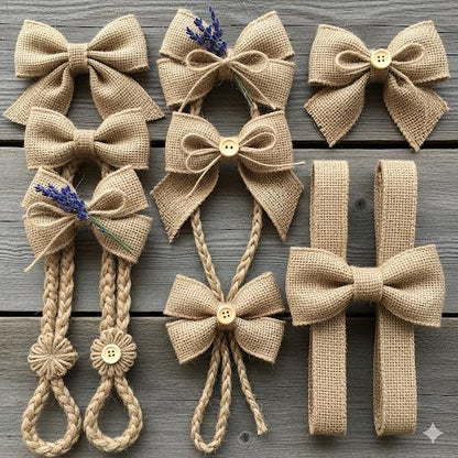 3 Pack 90 feet Burlap Ribbon 5" x 10 Yards Natural Jute 5 Inch 30ft roll (90 Foot)